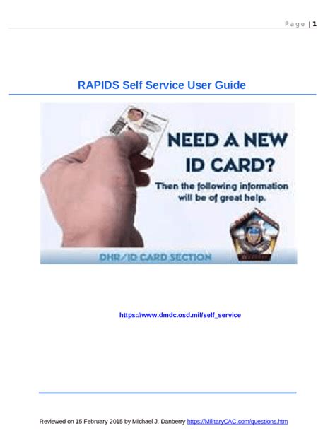 RAPIDS Self Service User Guide 